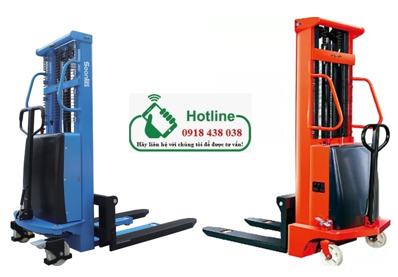 Xe nâng bán tự động 1-2 tấn, nâng cao từ 1.6-3m giá rẻ. LH: 0918 438 038